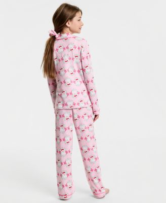 Girls 6X-16 3-Piece Coat, Pants and Scrunchie Pajama Set
