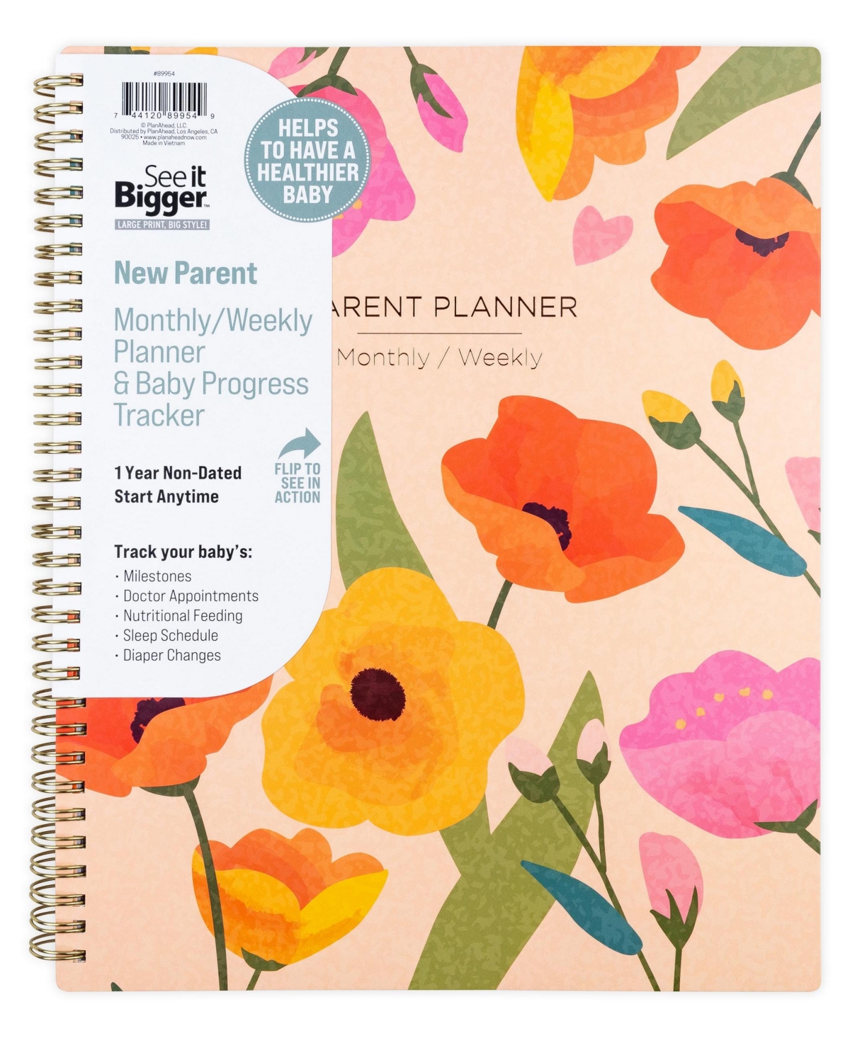 See It Bigger Large New Parent Monthly Weekly Perpetual Planner