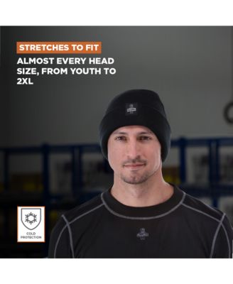 Men's Four Layered Soft Acrylic Knit Winter Beanie Fat Cap