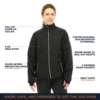 Women's Durable Quilted Jacket with Reflective Lining
