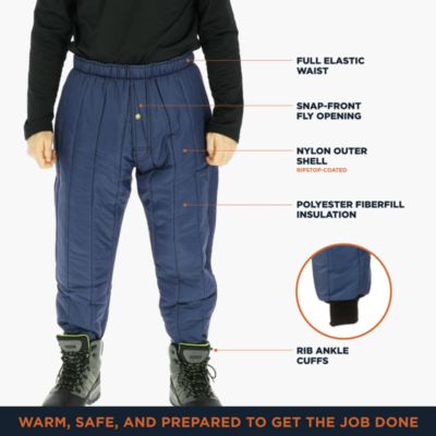Men's Warm Insulated Cooler Wear Trousers - Cold Weather Work Pants