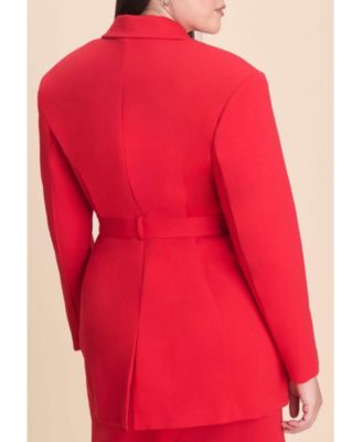 Women's Belted Ponte Blazer