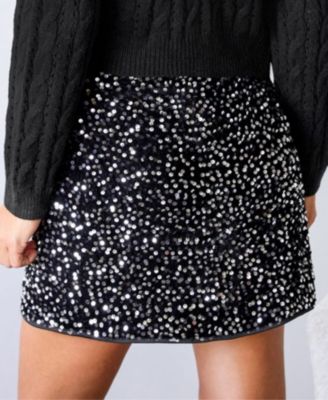 Women's Show Stopper Black Mini Skirt