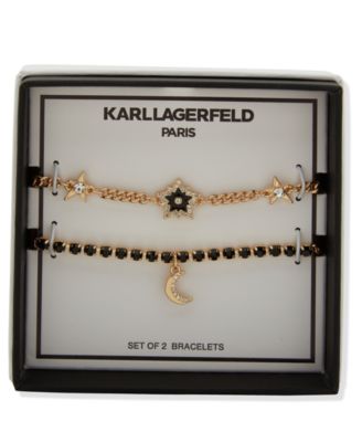 2-Pc. Gold-Tone Star and Moon Slider Bracelet