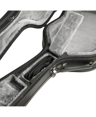 Ultralight EPP Acoustic Guitar Case with Headstock Protector 40/41 Inch Hard Shell Carrying Case with Shoulder Straps for Gig Travel Black