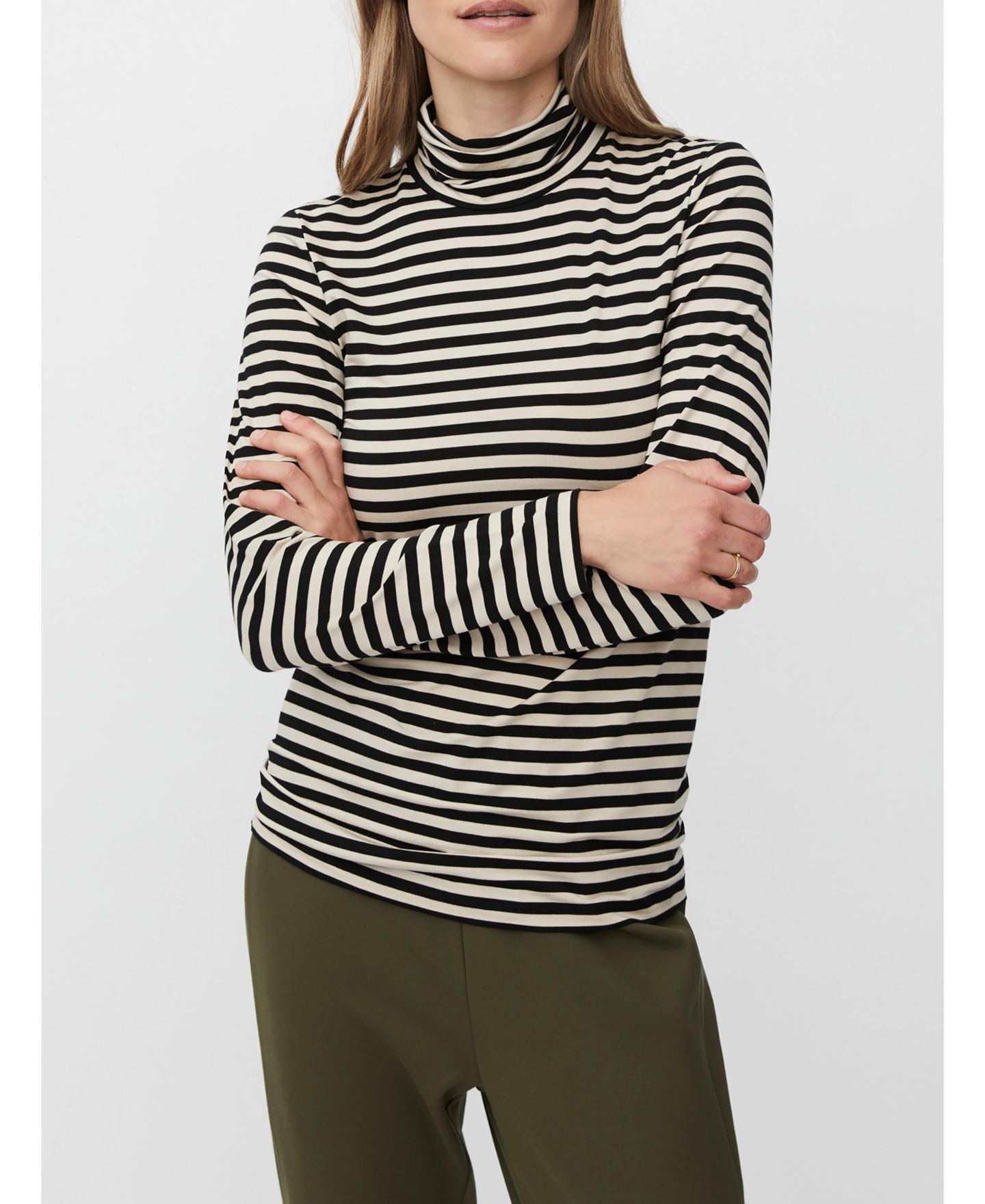 Женский топ Masai Copenhagen MaBrooklyn Long Sleeve Roll Neck, цвет: Чёрный — фото 8