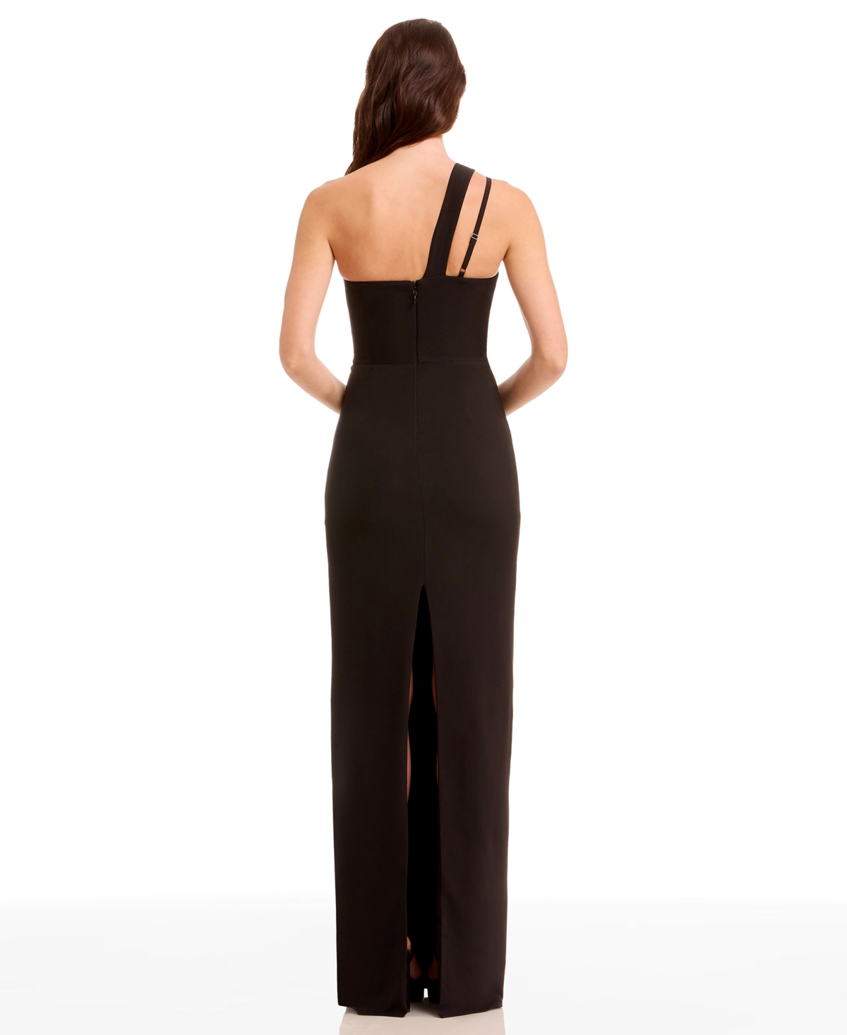 Dress the Population Women's Straight Neck Sheath Maxi