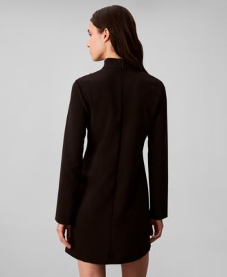 Women's Long Sleeve Turtle Neck Mini Dress