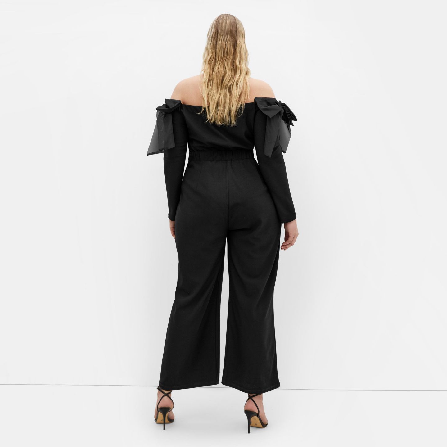 Женский комбинезон CITY CHIC Plus Size Stacie Off Shoulder Jumpsuit, цвет: Чёрный — фото 2