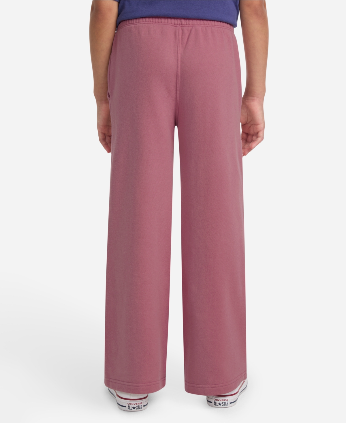 Abercrombie Girls Essential Fleece Wide-leg Pants In Pink
