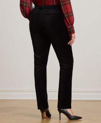 Plus Size Stretch Velvet Cropped Pant