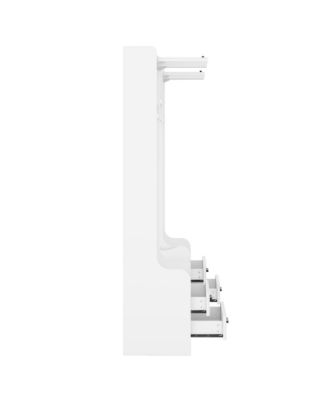 4-in-1 Detachable Hall Tree with Storage and 7 Hooks, Multiple Functions Hallway Coat Rack with Storage Drawers and Cabinet, Shoe Bench