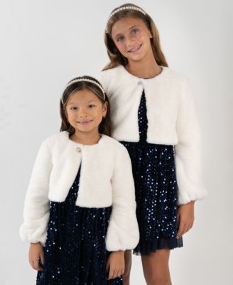 Girls' 2T-6X Embellished Long-Sleeve Jacket