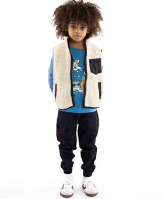 Sovereign Code - Boys 2T-7 T-Shirt, Vest and Joggers, 3-Piece Set