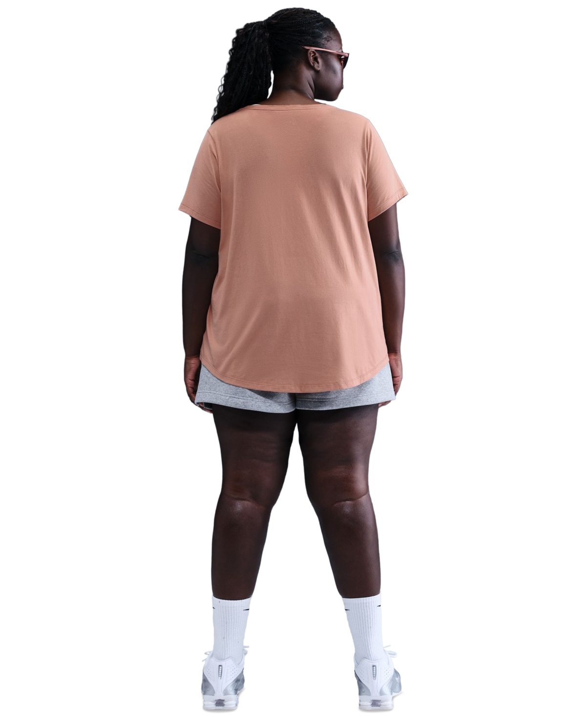 Nike Plus Size Active Sportswear Essentials Short-sleeve Logo T-shirt In Pink