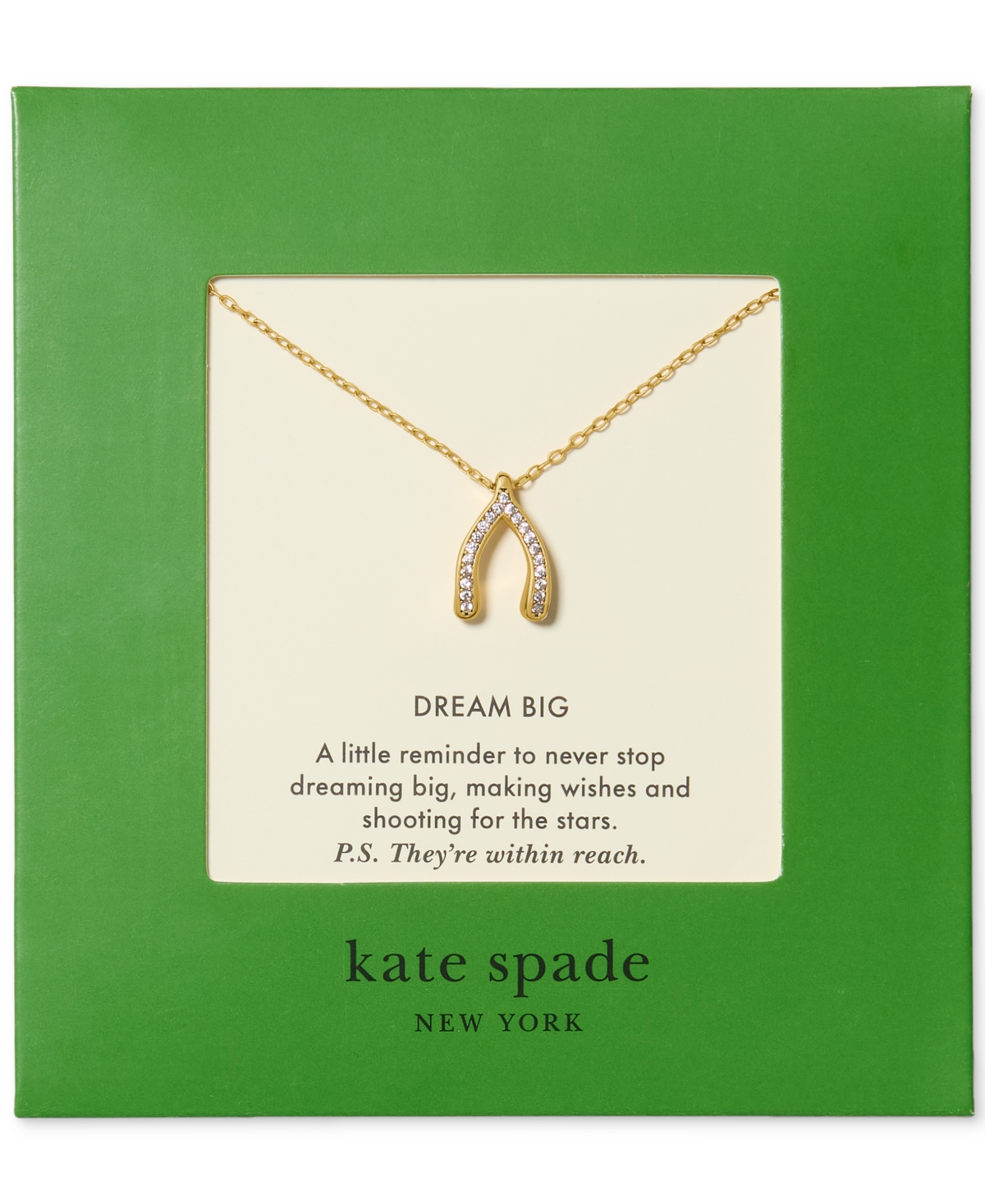 kate spade new york Cubic Zirconia Dream Big Pendant Necklace
