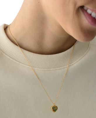 Cubic Zirconia Self-Love Club Pendant Necklace