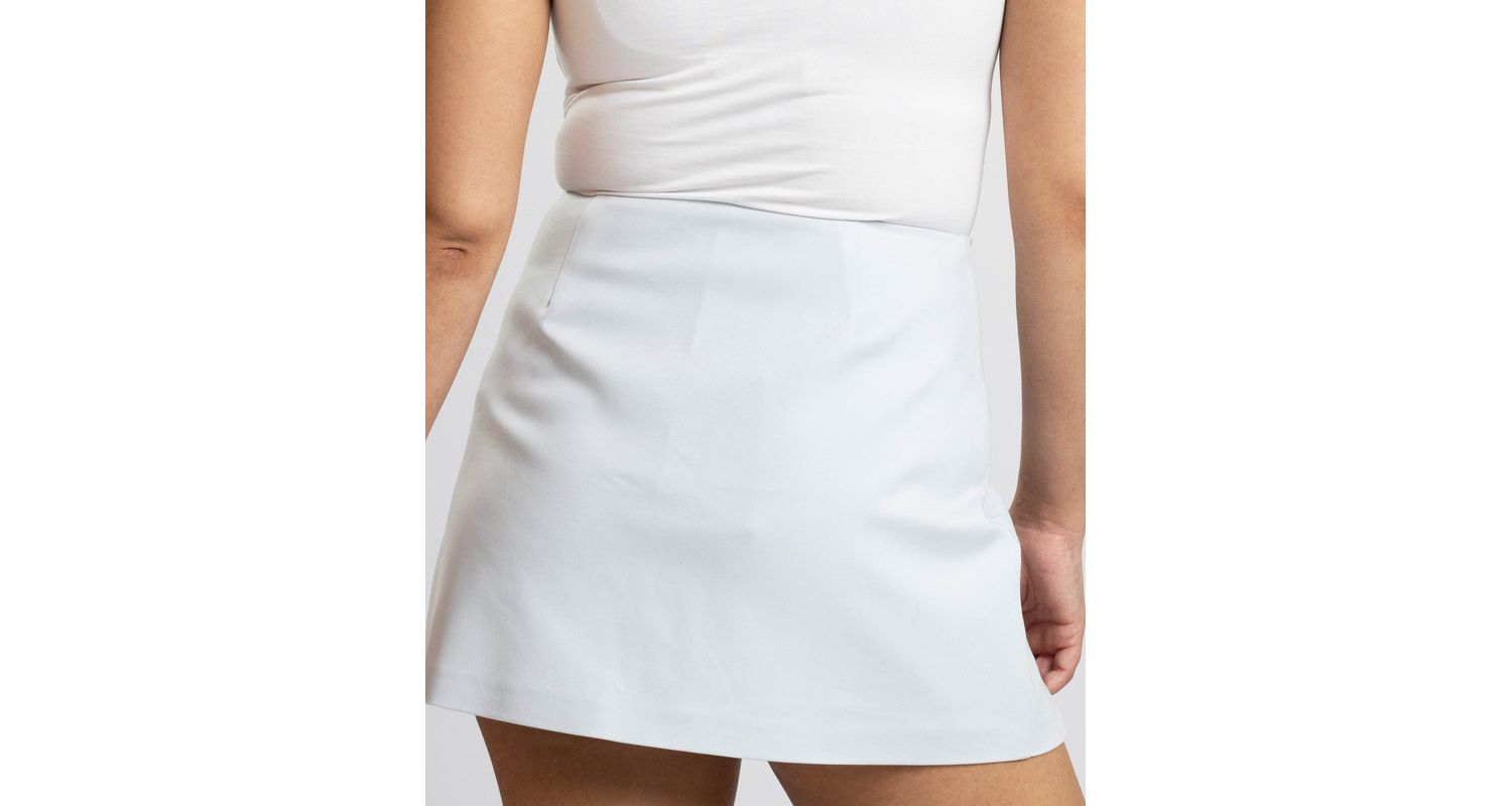 Women's Zaire Mini Skort with Two Triangle Cut Out Pleats in the Front