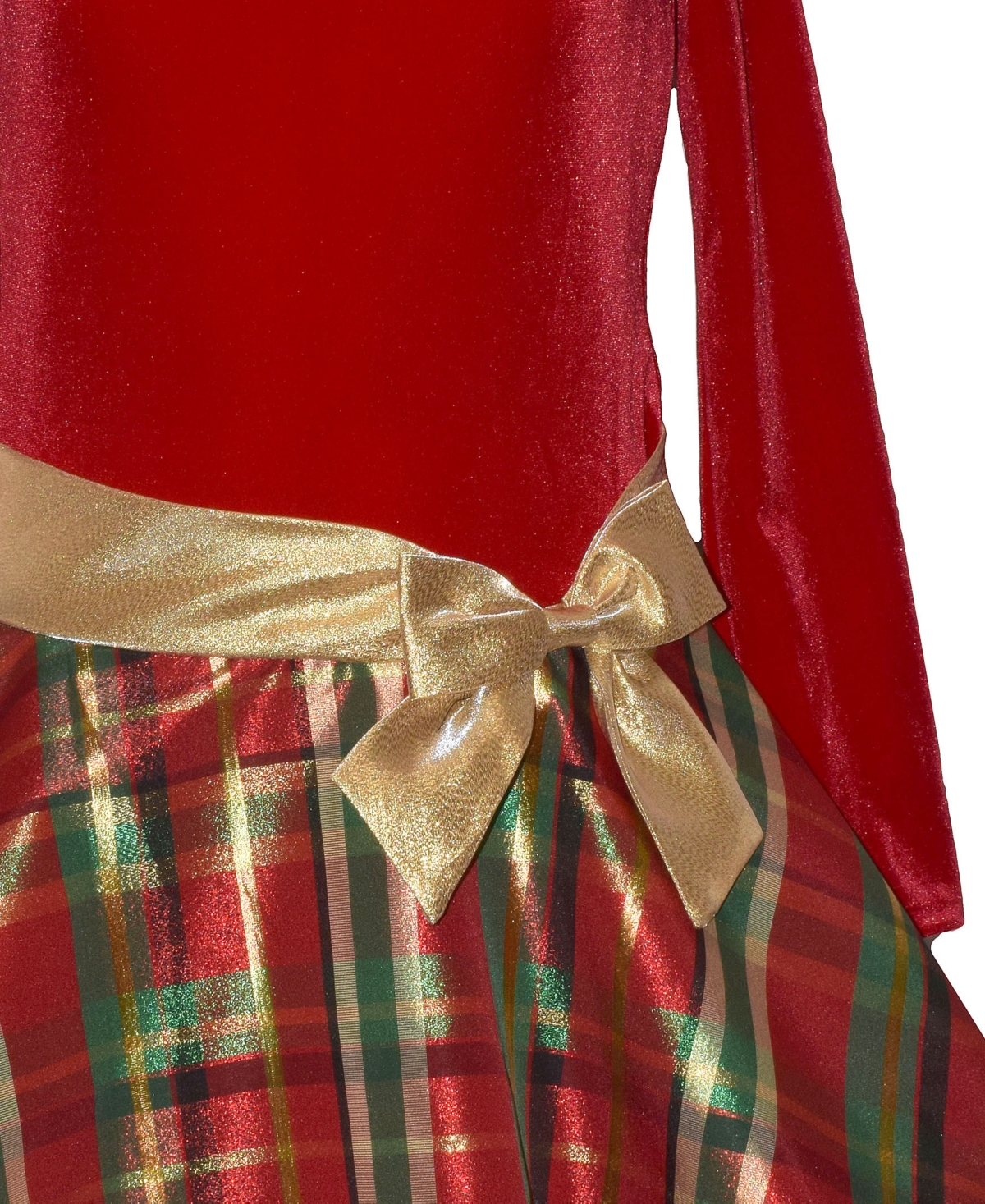 Bonnie Jean Girls 7-16 Long Sleeve Plaid Hipster Dress