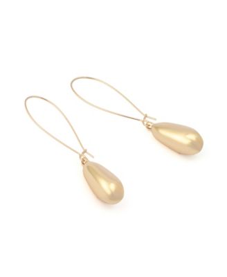 Gold Molten Bead Dangle Earrings