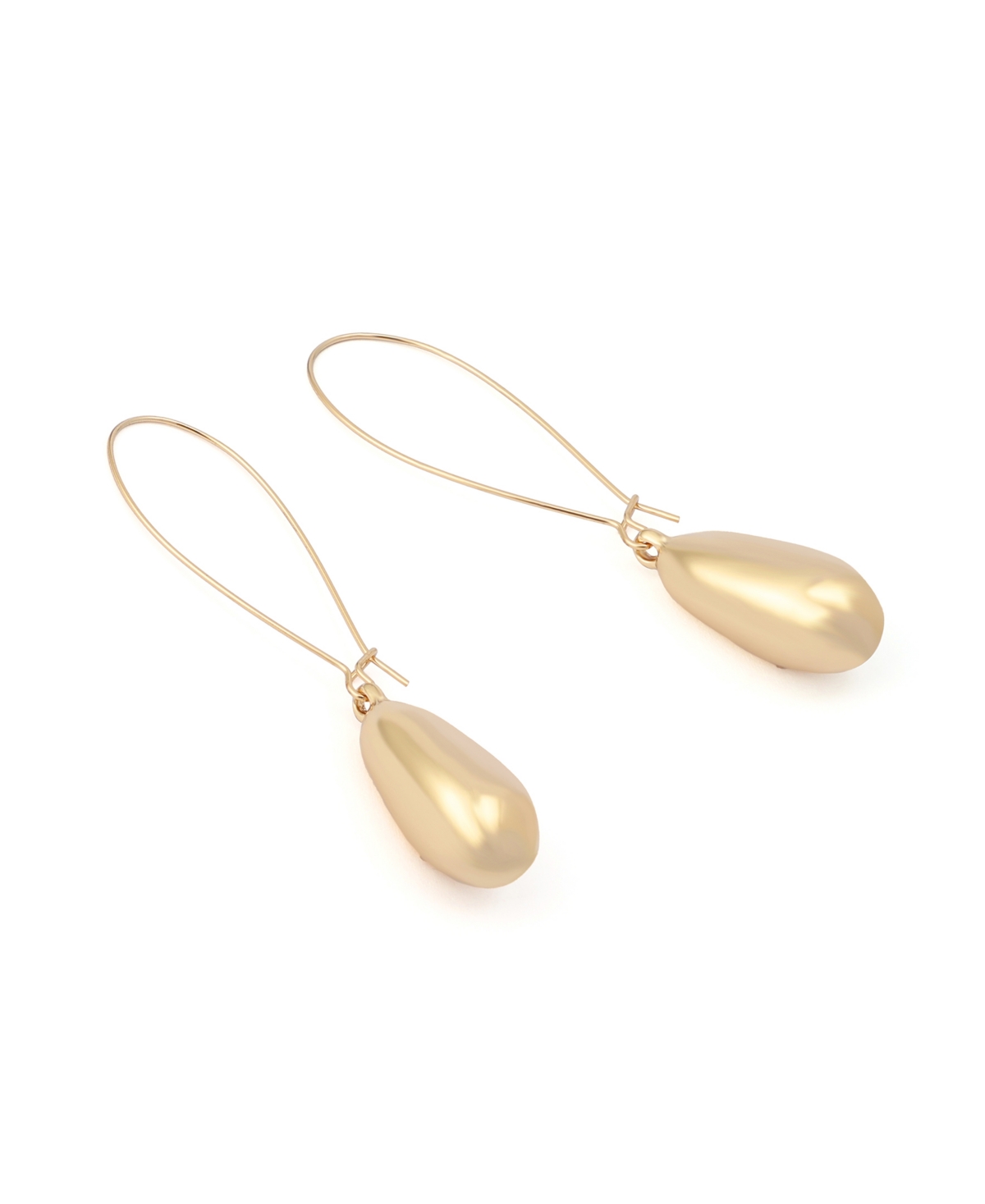 Robert Lee Morris Soho Gold Molten Bead Dangle Earrings In Gold