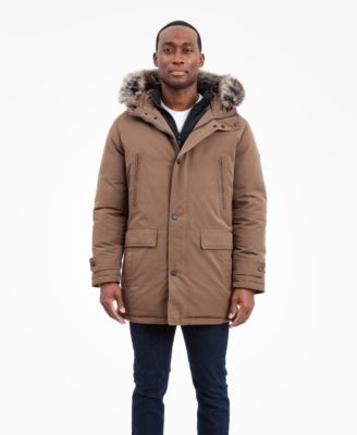Men's Hooded Bib Snorkel Parka Coat