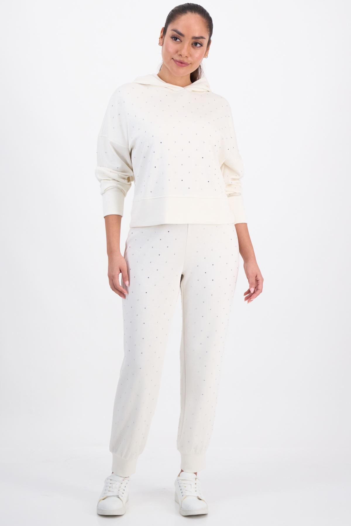 Inc International Concepts Petite Shine Embellished Hoodie, Macy's Exclusive In White