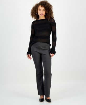 I.N.C. International Concepts - Petite Jacquard Mini Bootcut Pants