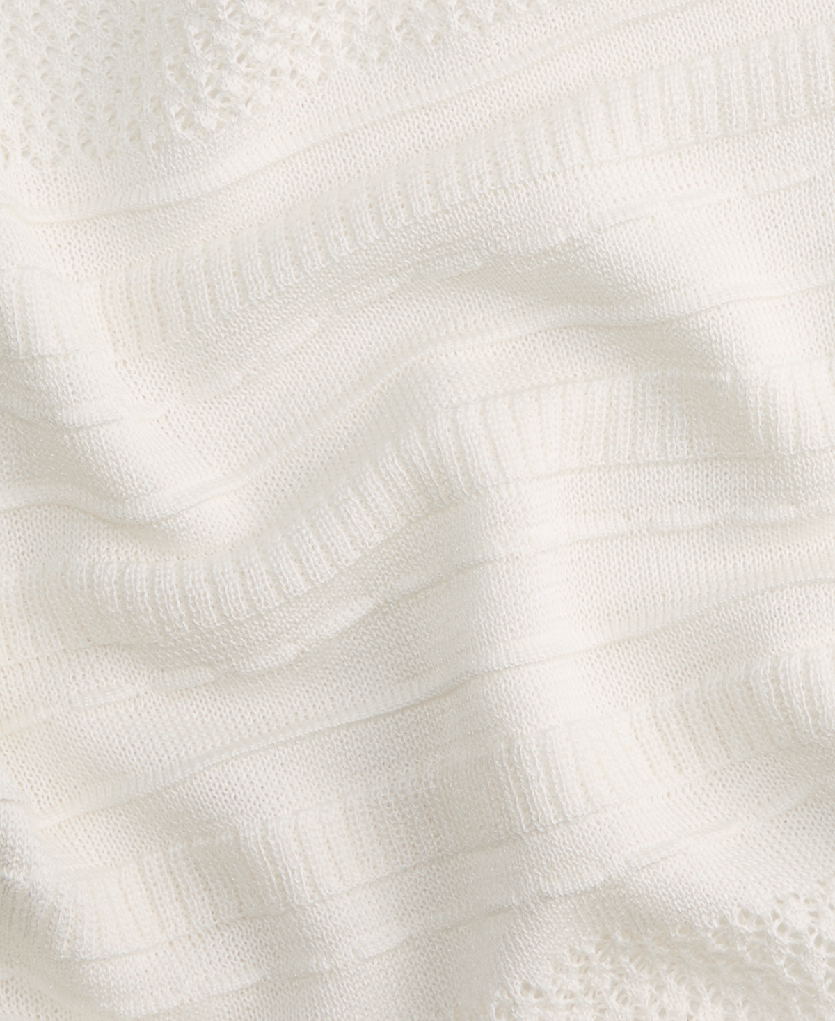 I.n.c. International Concepts Petite Ruffle Pointelle Sweater, Macy's Exclusive