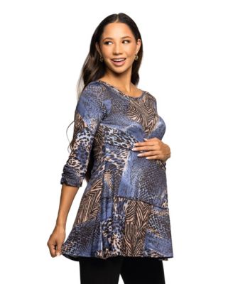 Women's Maternity Three Quarter Sleeve Tunic Top