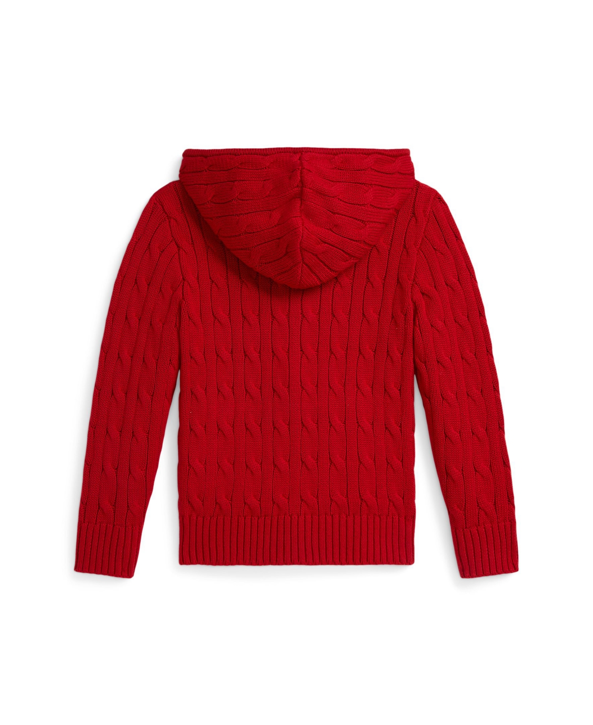 Polo Ralph Lauren Boys 2-7 Cable Cotton Hooded Full-Zip Sweater