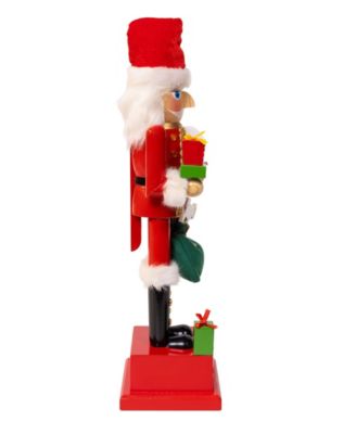 Wooden 15" Santa Calendar Nutcracker