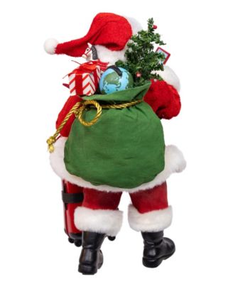 10.5" Fabrich&eacute; Santa with Luggage, 2-Pc. Set