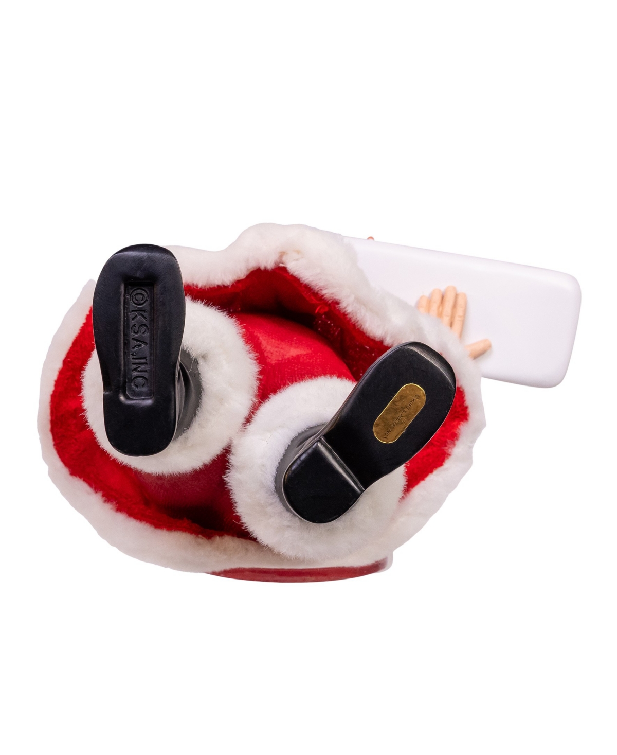 Kurt Adler 10.5-inch Fabriche Santa With Sushi Platter In Red
