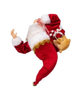 12" Standing Christmas Santa with Sack
