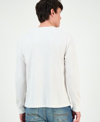 Men's Thermal Waffle-Knit Henley Shirt