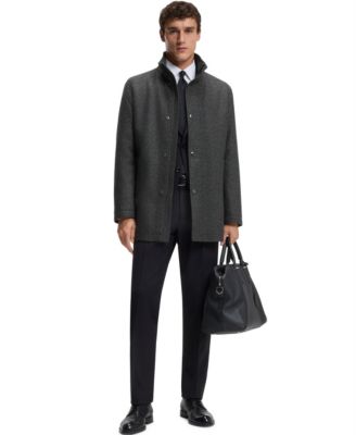 Men's Relaxed-Fit Wool-Blend Coat