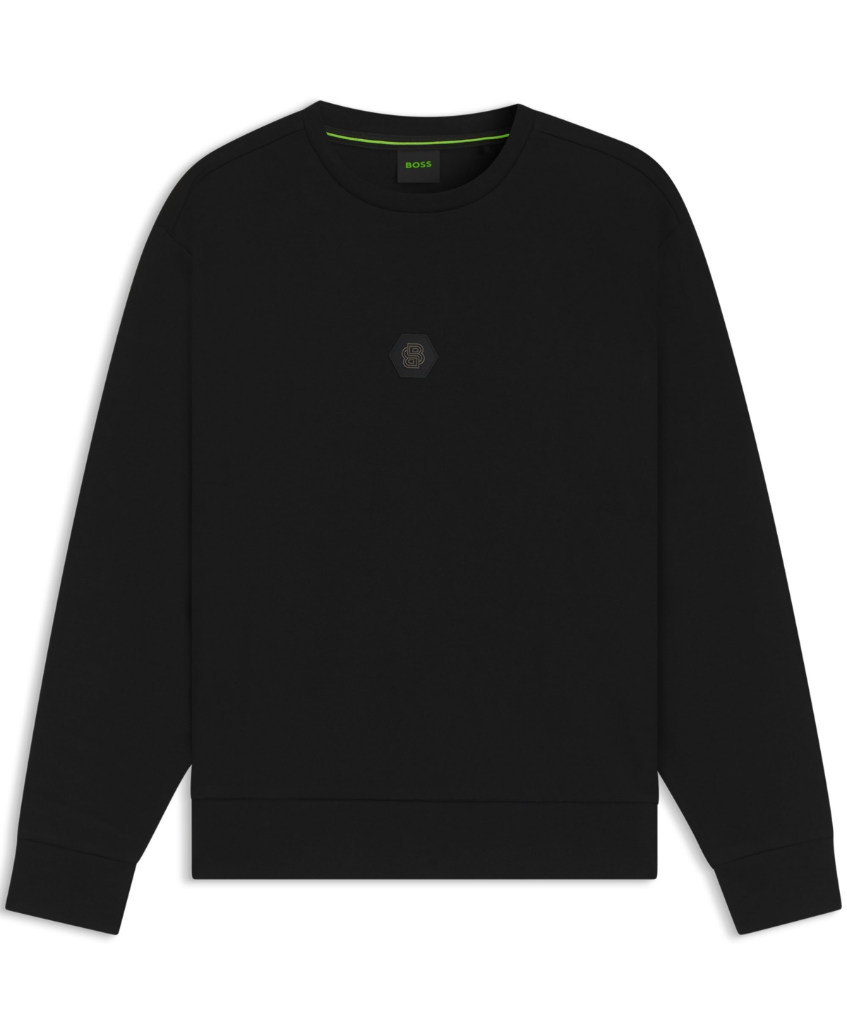 Hugo Boss Boss By  Men's Monogram Cotton-blend Sweatshirt In Black