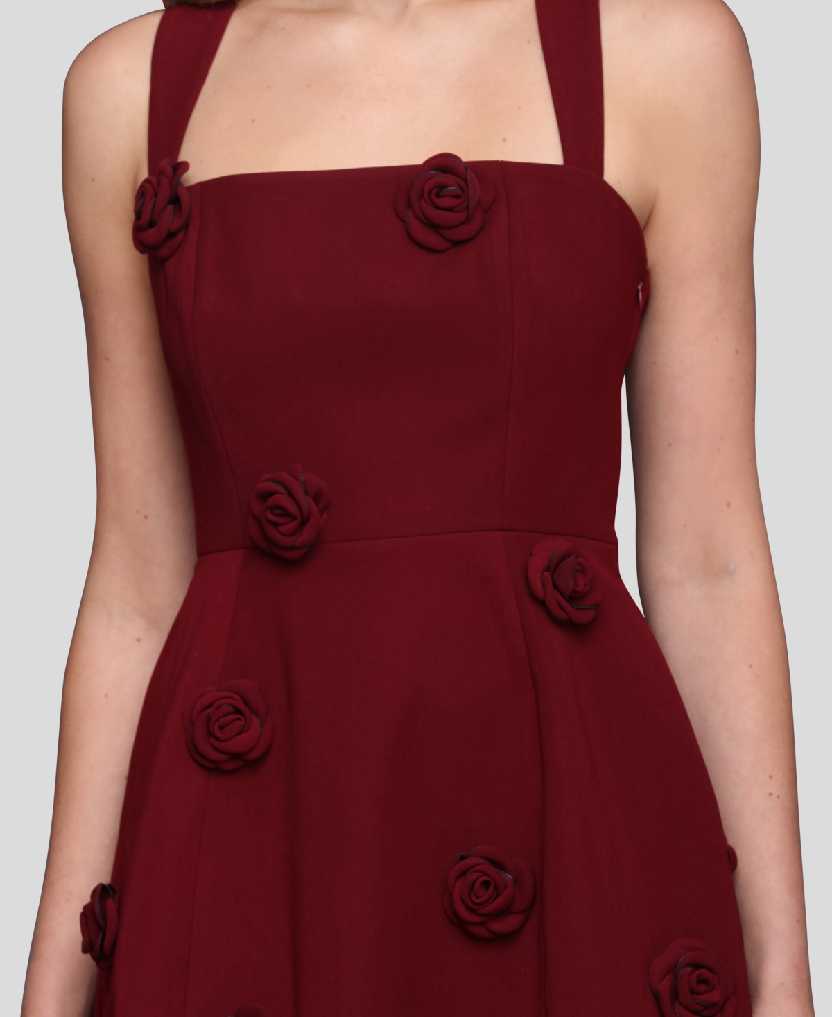 Avec Les Filles Women's Rosette Fit & Flare Mini Dress