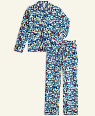 Women's Mickey Mouse & Minnie Mouse Parade Balloon Flannel Pajamas Set, Macy's Exclusive
