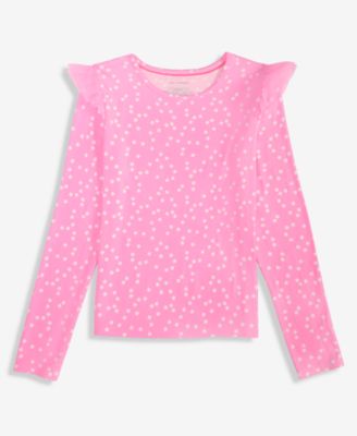 Girls 5-20 Star-Print Ruffled Long-Sleeve Top, Macy's Exclusive