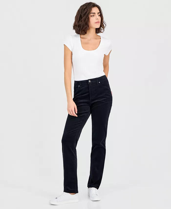 Women's High-Rise Straight Corduroy Jeans - thumbnail 6