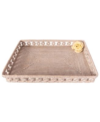 Artifacts Trading Company Artifacts Trading Company Rattan 21" Rectangular Tray – Inna Design Serveware
