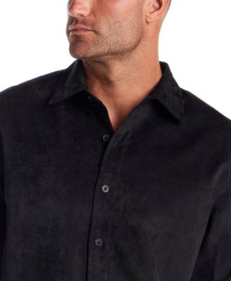 Men's Long-Sleeve Button Down Solid Cord Shirt