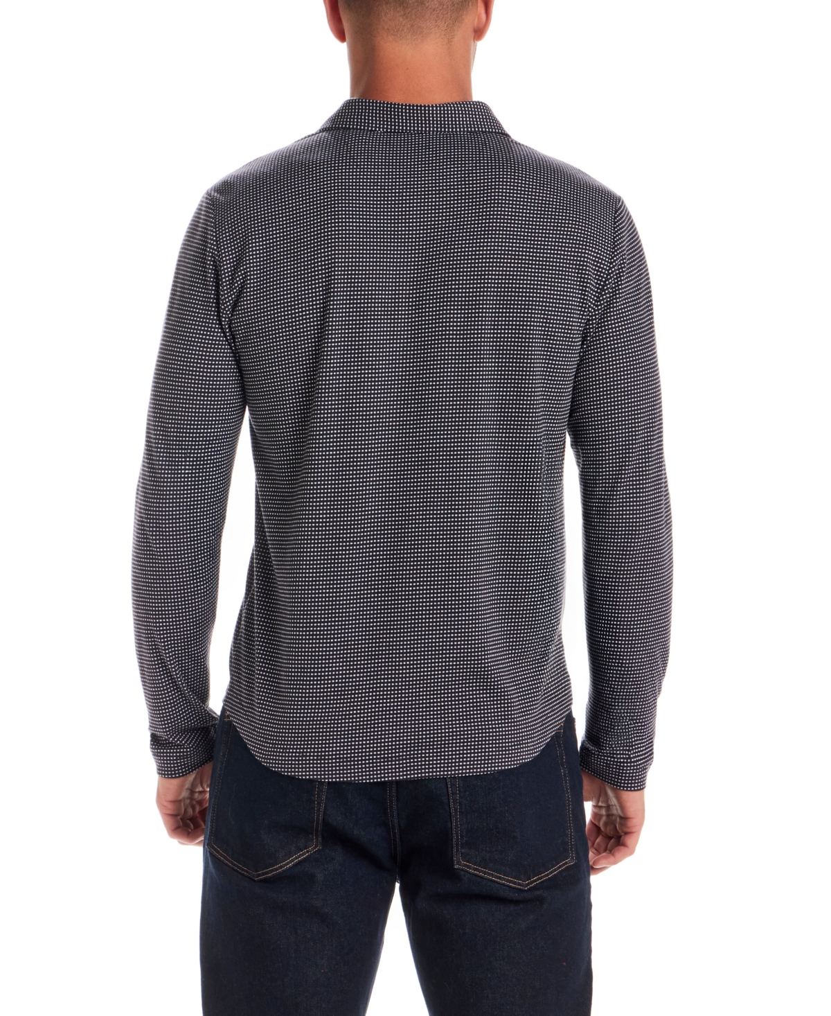 Vintage & Black Men's Dobby Button Down Shirt