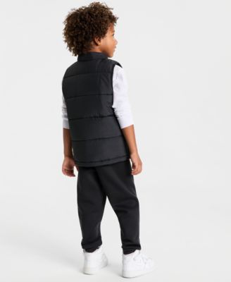 Boys' 4-7 Crewneck T-Shirt, Vest and Pants, 3-Piece Set