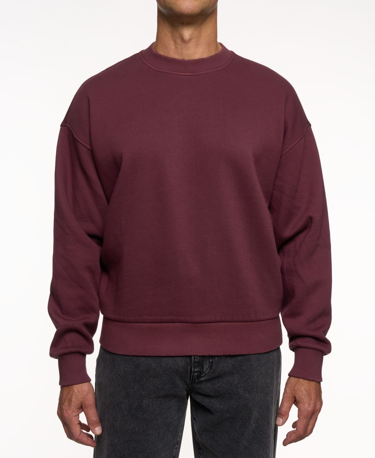 Мужская флисовая толстовка с круглым вырезом