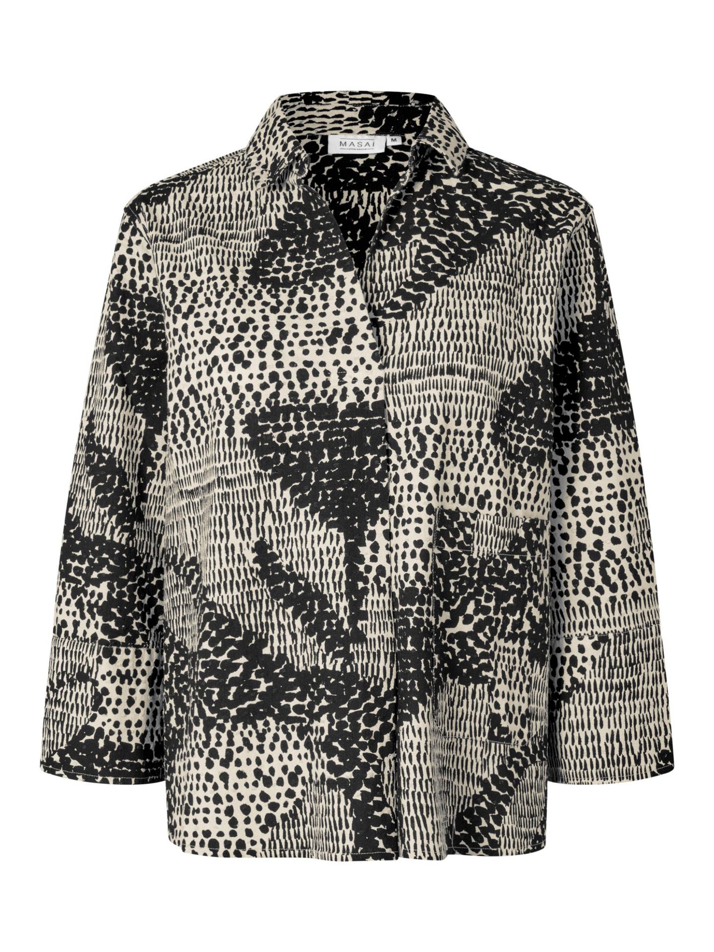 Женская рубашка Masai Copenhagen MaIduki 3/4 Sleeve V-Neck, цвет: Чёрный — фото 8