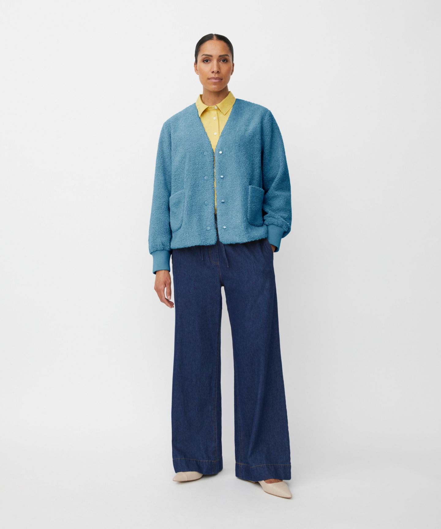 Женская куртка Masai Copenhagen MaJunte V-Neck Long Sleeve, цвет: Синий — фото 6