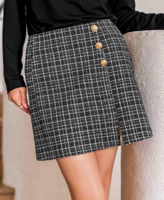 Women's Upper East Side Plaid Mini Skirt